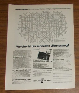 Seltene Werbung HEWLETT-PACKARD HP-97 Taschenrechner - Schneller Lösungsweg 1977 - Bild 1 von 1