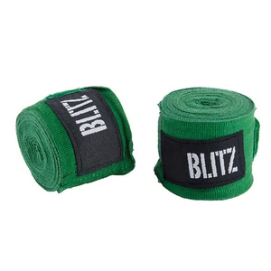 BENDAGGIO GREEN HAND WRAPS BOXE FULL KICK BOXING BENDE POLSI MANI MANO POLSO - Foto 1 di 1