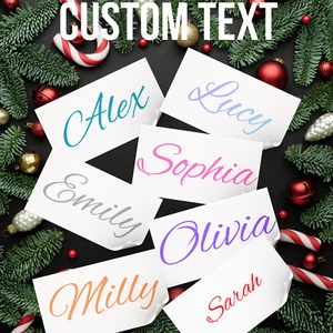 Personalised Name Word Sticker Text Cut Vinyl Decal Fancy Font Sticker Gift - Picture 1 of 6
