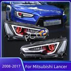 For 08-17 Mitsubishi Lancer All Black LED Headlights With Demon Eyes Headlights