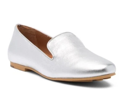 Женские плоские серебряные мокасины Gentle Souls от Kenneth Cole Eugene размер 8,5 НОВЫЕ - Изображение 1 из 3