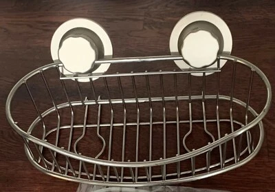 ORG NeverRust Power Grip Pro Stainless Steel Shower Caddy 10.24" L x 5.35" W x 3 - Image 1 of 2