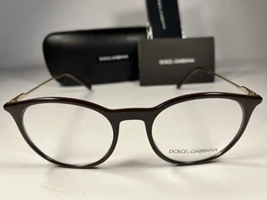 🙂 ¡Nuevo!! Gafas Dolce & Gabbana 5031 3042 marcos redondos marrón y dorado 51/19 - Imagen 1 de 8