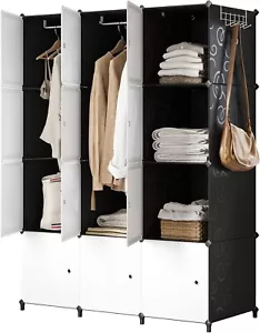 Kleiderschrank Tragbare Garderobe Schrank System Modular Kleidung 12 Würfel B216 - Bild 1 von 7