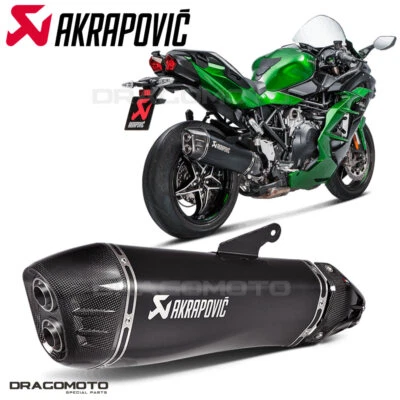 KAWASAKI NINJA H2 SX 2018-2020 Scarico AKRAPOVIC Titanio Nero S-K10SO21-HRAABL Foto 1 de 4