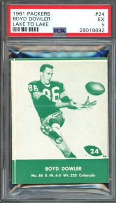 1961 PACKERS LAKE TO LAKE #24 BOYD DOWLER PSA 5 PACKERS [WM692] - Image 1 of 2