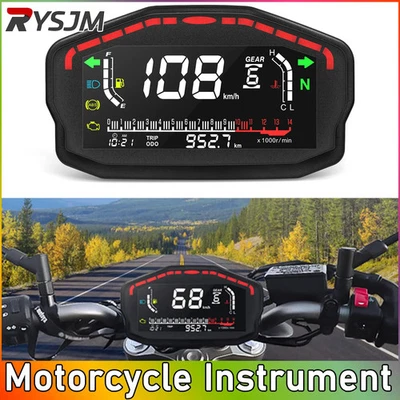 Motorcycle Speedometer Motor Odometer Motor Instrument Water Temp Fuel Gauge - Image 1 of 4