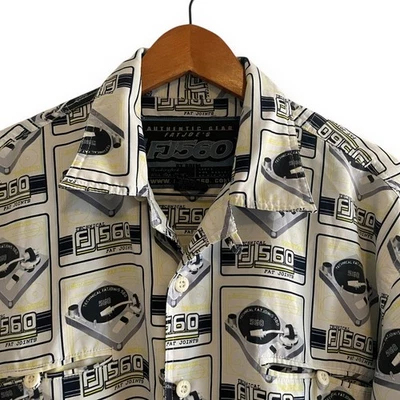 90-е Fat Joe's FJ560 Технические Толстые Соединения Проигрыватель Петля Воротник Рубашка Мужская XXL - Изображение 1 из 4