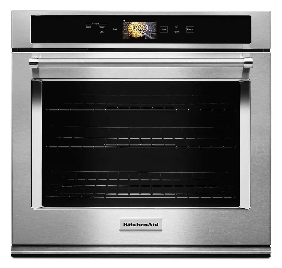 KitchenAid Smart Oven 30" Stainless Steel Single Convection Wall Oven KOSE900HSS