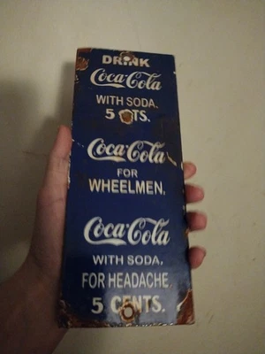 Letrero de gasolinera Coca Cola de colección raro de porcelana de metal para bebidas refrescos Coca Cola Foto 1 de 4