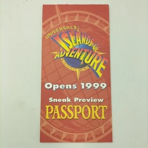 Universal Studios Islands of Adventure Sneak Preview Passport All Stamps 1997 - Picture 1 of 8