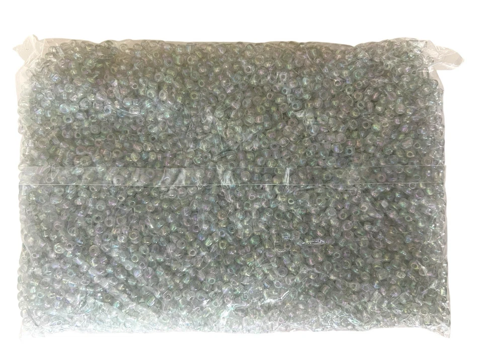 450g AB Clear Translucent Glass Seed Beads size  4mm - Image 1 of 1