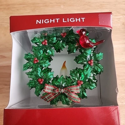 Corona de Invierno con Arco y Luz de Noche Cardinal con Bombilla Base Enchufable Giratoria Foto 1 de 4