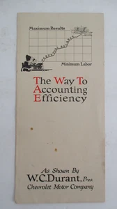 1916 ELLIOTT-FISHER Bookkeeping Machines Brochure, As Shown by W.C. Durant - Picture 1 of 3