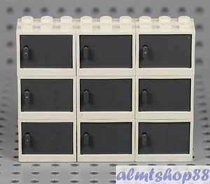 LEGO - 9x Armario Blanco con Puertas Grises Minifigura Utensilio Cocina Gabinete Garaje - Imagen 1 de 1