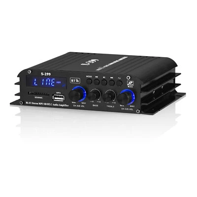 DOUK AUDIO S299 4 Channel Bluetooth Digital Amplifier for Home/Car Speaker Audio Power Amp