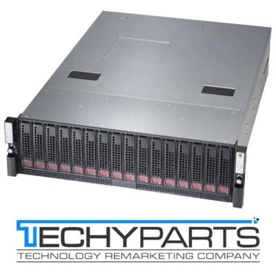 Supermicro 6038R-DE2CR16L 2x E5-2620v3 2.4GHz 16GB 3U Dual Node Storage Server - Image 1 of 3