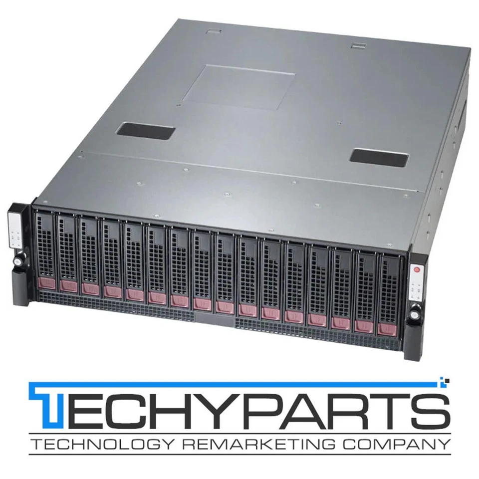 Supermicro 6038R-DE2CR16L 2x E5-2620v3 2.4GHz 16GB 3U Dual Node Storage Server - Image 1 of 3
