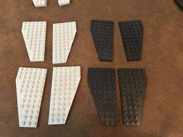 Lego 12x6 wedge plate x4 - you choose color light blue gray/black - Image 1 of 1