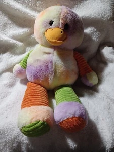 Linzy Toys Duck Plush Stuffed Animal Tie Die Rainbow 22 Inches Long - Picture 1 of 4