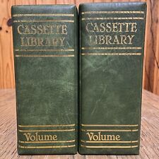 2 Vintage Cassette Library Albums - Cassette Tape Carry Cases (Fits ~10) - Retro
