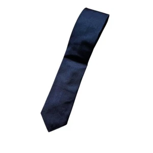 Polo Ralph Lauren Solid 100% Silk Narrow Classic Tie Navy Made In Italy NWT - Picture 1 of 5