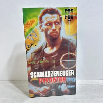 PREDATOR VHS Tape 1988 Blue CBS FOX VIDEO Watermark 1st Run, Factory Sealed NEW - Image 1 of 4