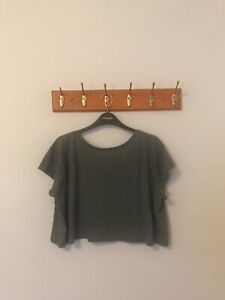 American Apparel Green Soft Jersey Crop Top One Size