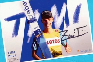 Timi ZAJC (1) Autogramm Bild - Print Copie - 18 x 13 + Signierte AK Skisprung WM - Bild 1 von 1
