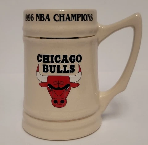 1996 NBA Champions Chicago Bulls Ceramic Stein 20oz Cover