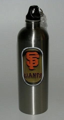 SAN FRANCISCO GIANTS STAINLESS STEEL WATER BOTTLE WITH SCREW ON TOP MLB NEW!! Cover