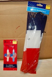 Patriotic Glow Halsketten 2er-Pack & Jagddekor 12"" USA Neu im Karton 269H - Bild 1 von 3