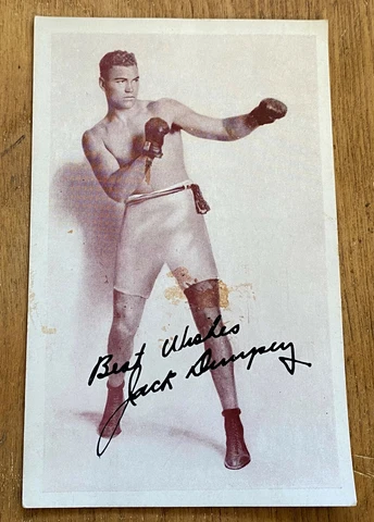 vintage BOXING HEAVYWEIGHT JACK DEMPSEY'S RESTAURANT SOUVENIR POSTCARD Cover