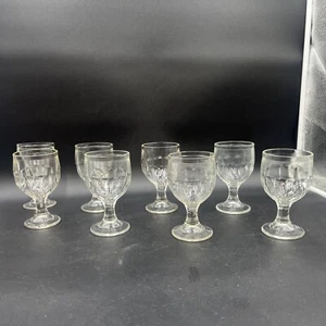 VINTAGE HEAVY Wine Champagne Water GOBLETS COUPES (8) - Picture 1 of 8