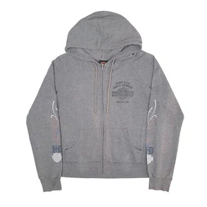 HARLEY DAVIDSON Full Zip Hoodie Jumper Sweatshirt Womens M - Picture 1 of 8
