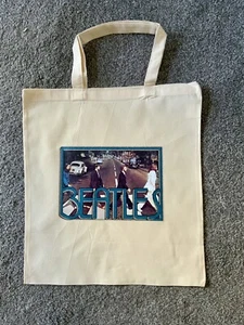 Original Vintage Transfer The Beatles Abbey Road Printed On A Tote Bag - Picture 1 of 1