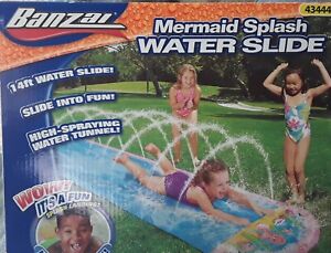 Banzai 14 Ft Mermaid Splash Water Slide For ages 5-12  (80010) 