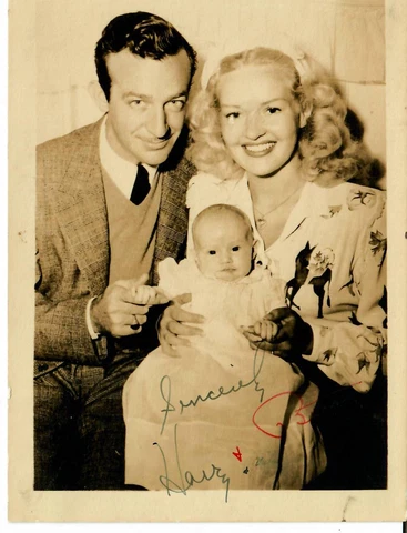 RARE! Harry James & Betty Grable Hand Signed 5X7 Sepia Photo Todd Mueller COA Cover