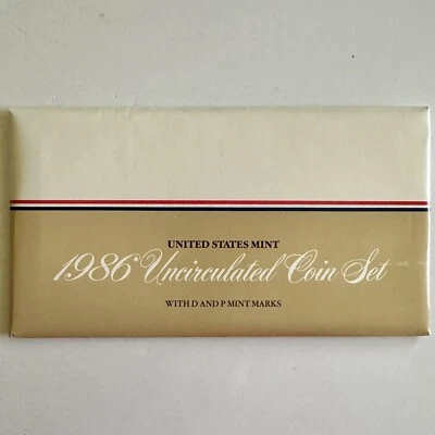 1986 United States Uncirculated Sets/Two 5-Coin Sets/Philadelphia/Denver/OGP🪙 - Image 1 of 4