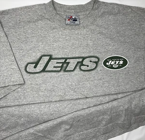 Vintage Majestic NY JETS Shirt Graphic Tee Football Short Sleeve 90s Men Sz L - Picture 1 of 10