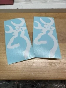 INSTOCK 2 Niña Arco Browning Buckmark BLANCO Calcomanía 5" Caza Camión/Coche Ventana... - Imagen 1 de 1