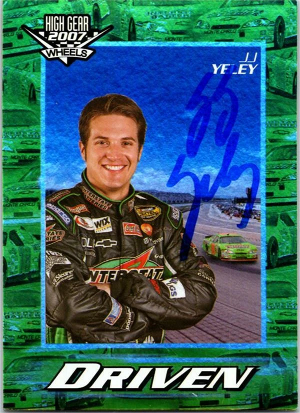 J.J Yeley autographed NASCAR card Auto Racing 2007 Wheels High Gear Driven #DR19 - Image 1 of 1
