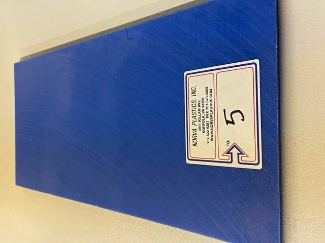 (5} PLACA FUNDIDA AZUL NYLON - 1/2 GRUESO 1 PIEZA 12" X 24" EN ESTA VENTA Foto 1 de 1