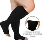 2x Wide Calf Compression Socks for Women&Men Toeless for Nurses Running Pregnant