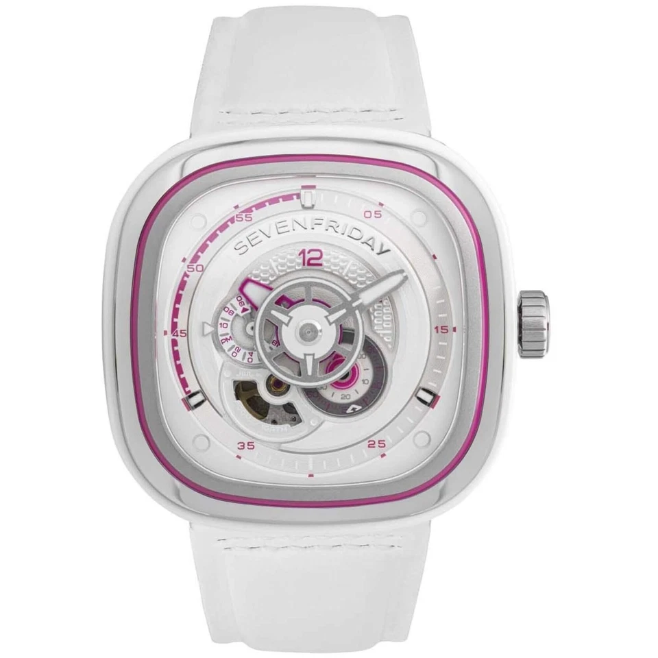SevenFriday Men's Watch P-Series Beach Club White and Pink Dial Strap P3C-12 - Image 1 of 1