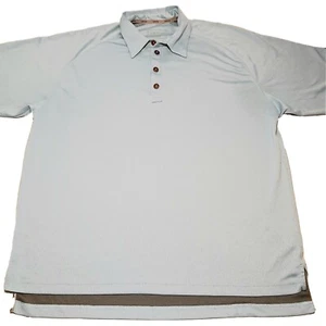 Orvis Polo Shirt Men's XL Light Blue Short Sleeve Collared 4 Button Casual Golf  - Picture 1 of 6