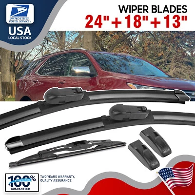 3PCS 24" 18" 13" Windshield Wiper Blade Set Fits For Chevrolet Equinox 2018-2020 - Image 1 of 4