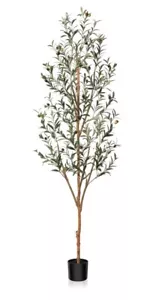 Artificial Olive Tree 6ft Tall 73in Fake Pottd Faux Silk Plant Home Deco Kazeil - Picture 1 of 4