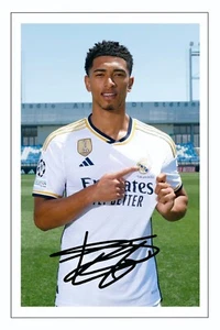 FOTO Firmada JUDE BELLINGHAM 6x4 Pulgadas Regalo Preimpreso REAL MADRID - Imagen 1 de 2
