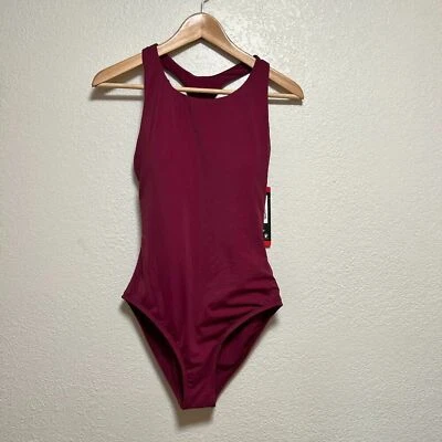 NUEVO CON ETIQUETAS TYR Traje de Baño de Una Pieza Rojo Copas Extraíbles Corredor Espalda Talla M Foto 1 de 4